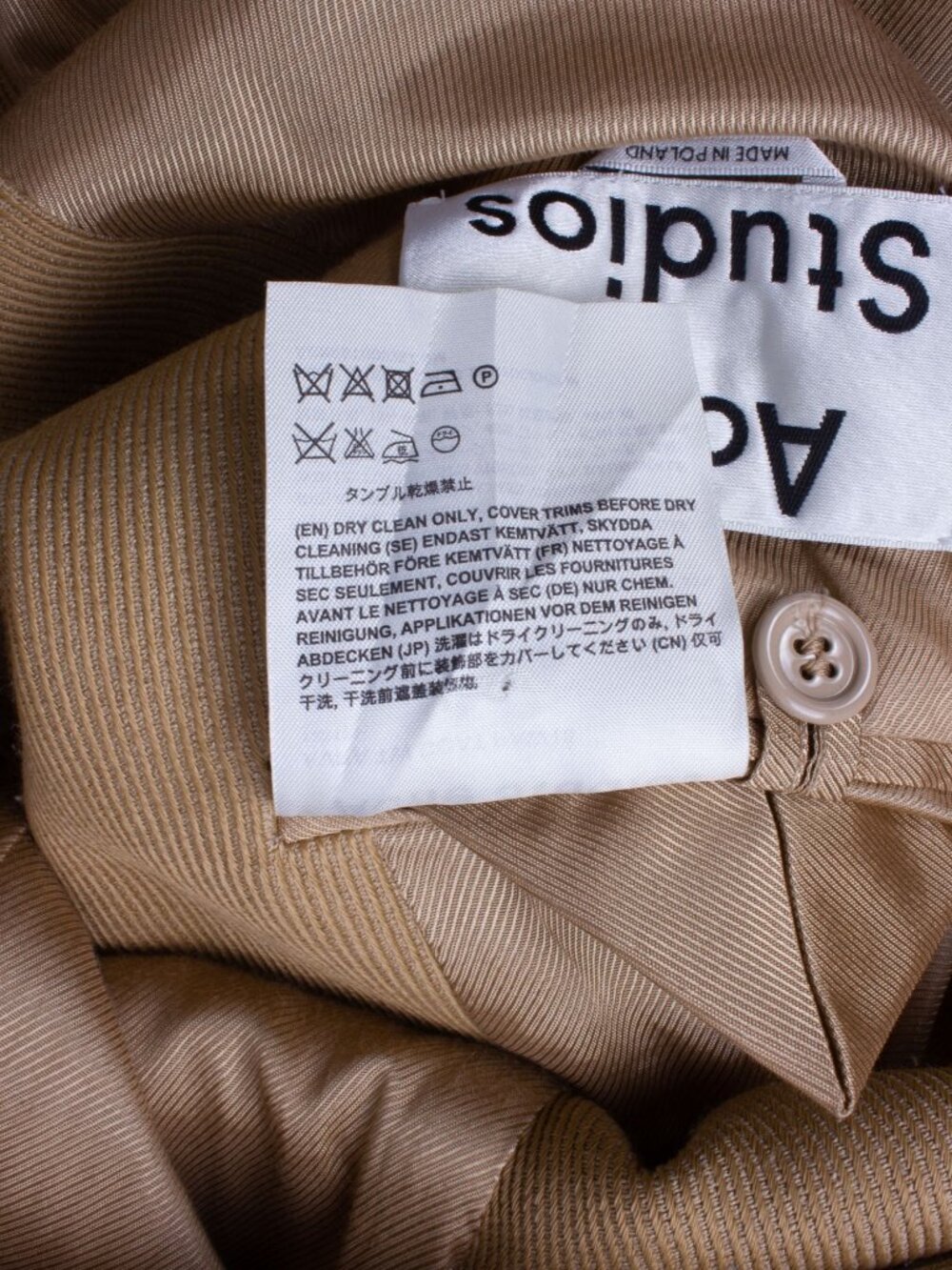 ACNE STUDIOS A/W 2016 AVRA Tan Camel Long Topcoat Sz IT 38 US S Viscose Overcoat - Picture 9 of 12
